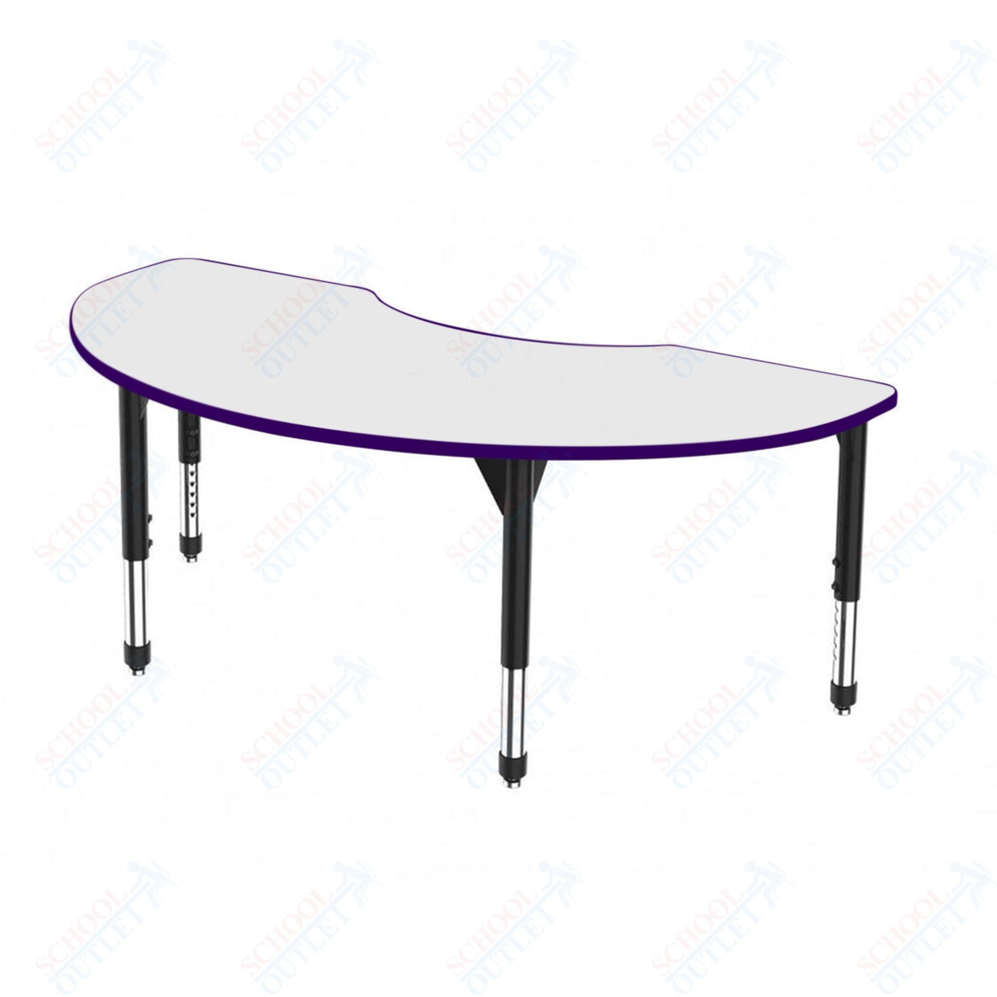 Marco Premier Series Kidney Activity Table w/ Dry Erase Top 36" x 72" Adj Height 21" - 31" (43 - 2267 - DB) - SchoolOutlet