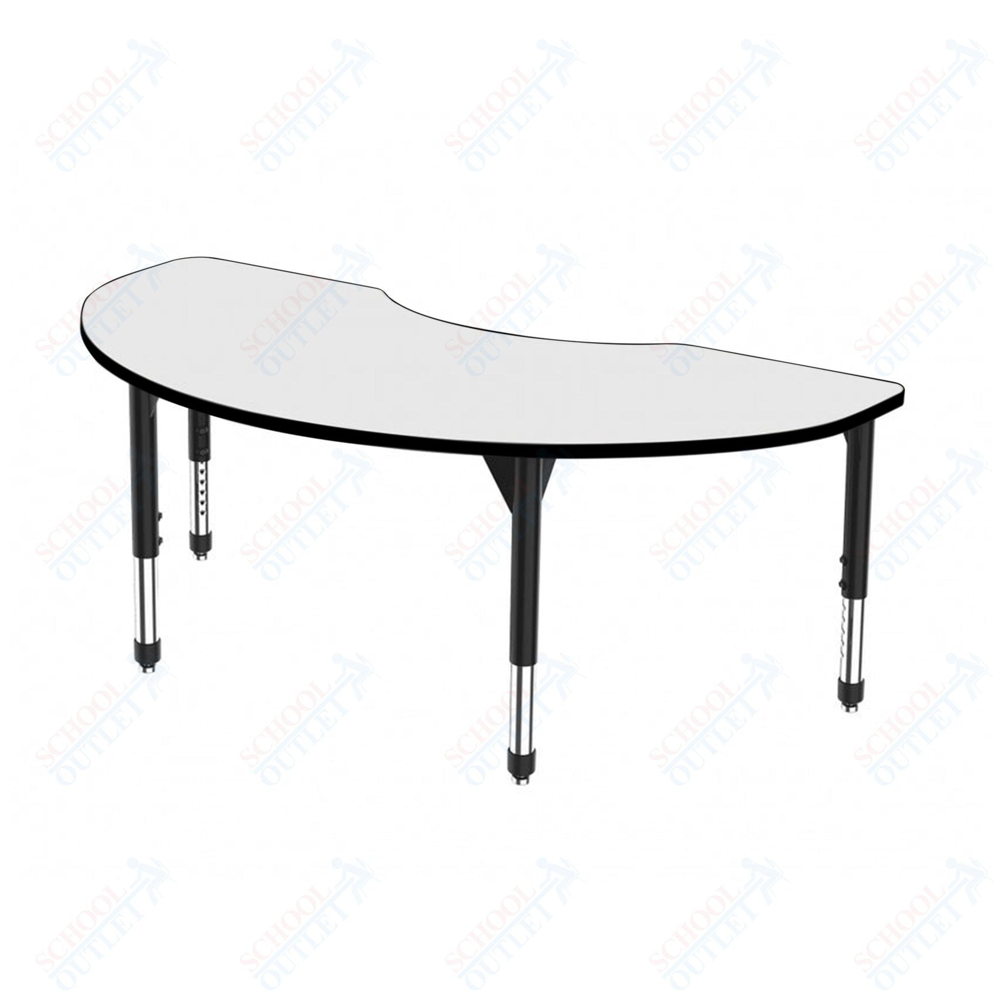 Marco Premier Series Kidney Stand - Up Table w/ Dry Erase Top 48" x 72" Adj Height 32" - 42" (43 - 2268 - DA) - SchoolOutlet