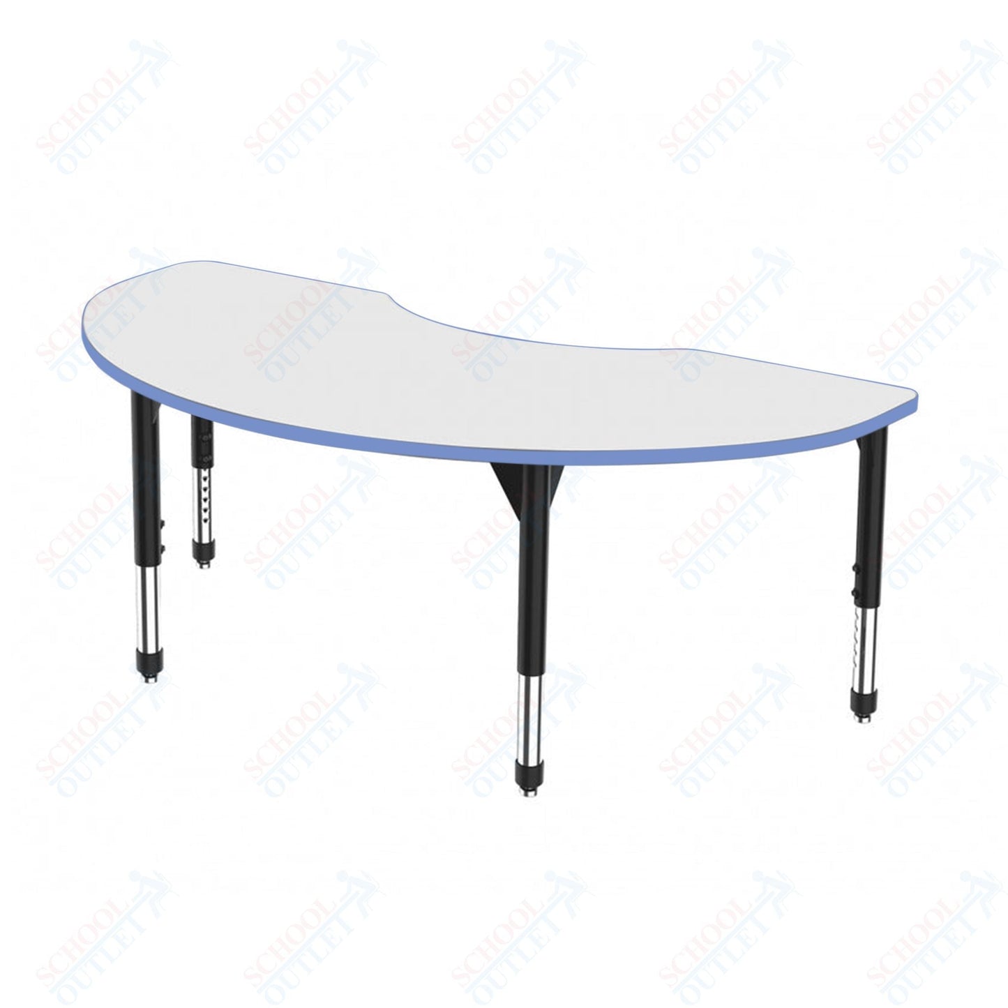 Marco Premier Series Kidney Stand - Up Table w/ Dry Erase Top 48" x 72" Adj Height 32" - 42" (43 - 2268 - DA) - SchoolOutlet