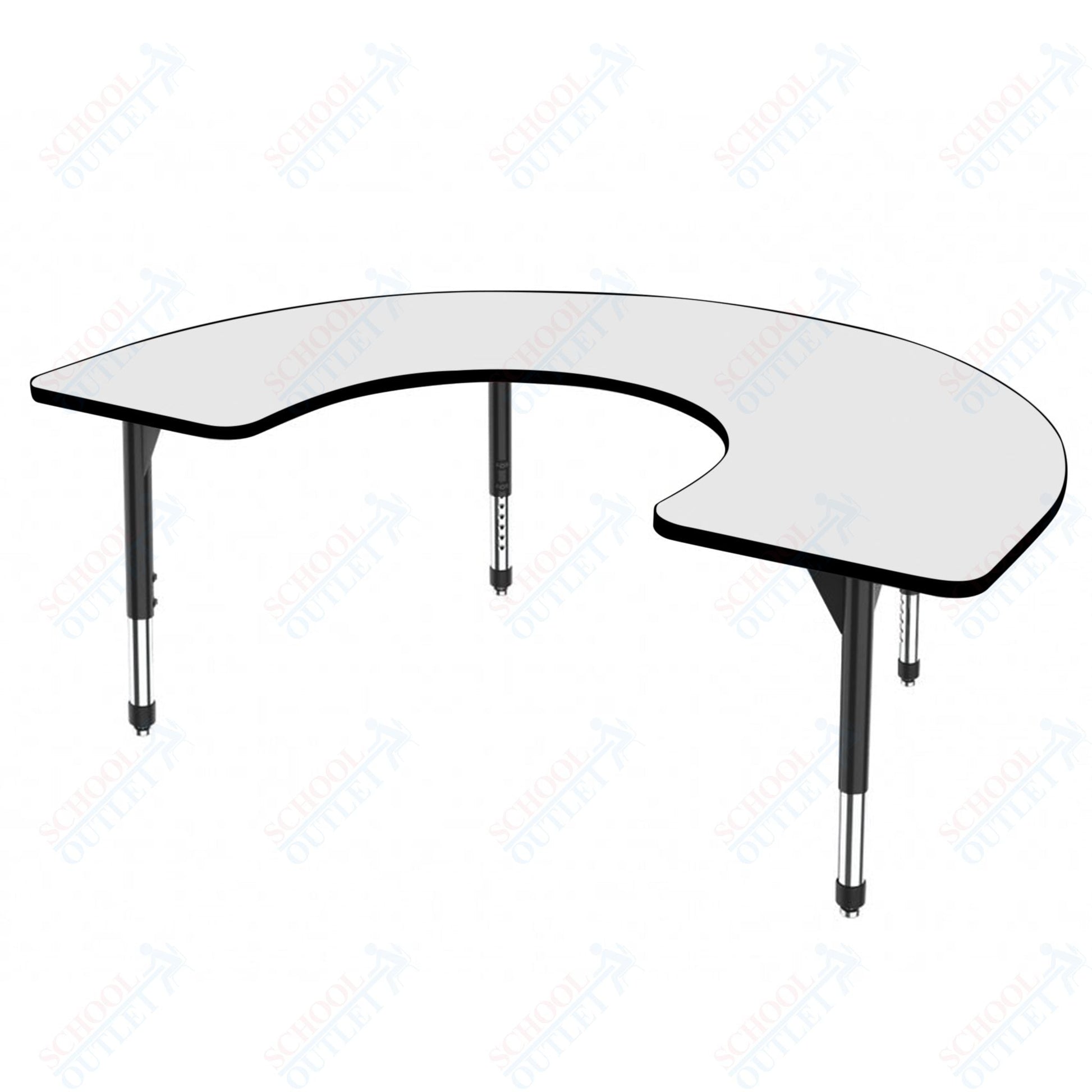 Marco Premier Series Horseshoe Stand - Up Table w/ Dry Erase Top 60" x 66" Adj Height 32" - 42" (43 - 2270 - DA) - SchoolOutlet