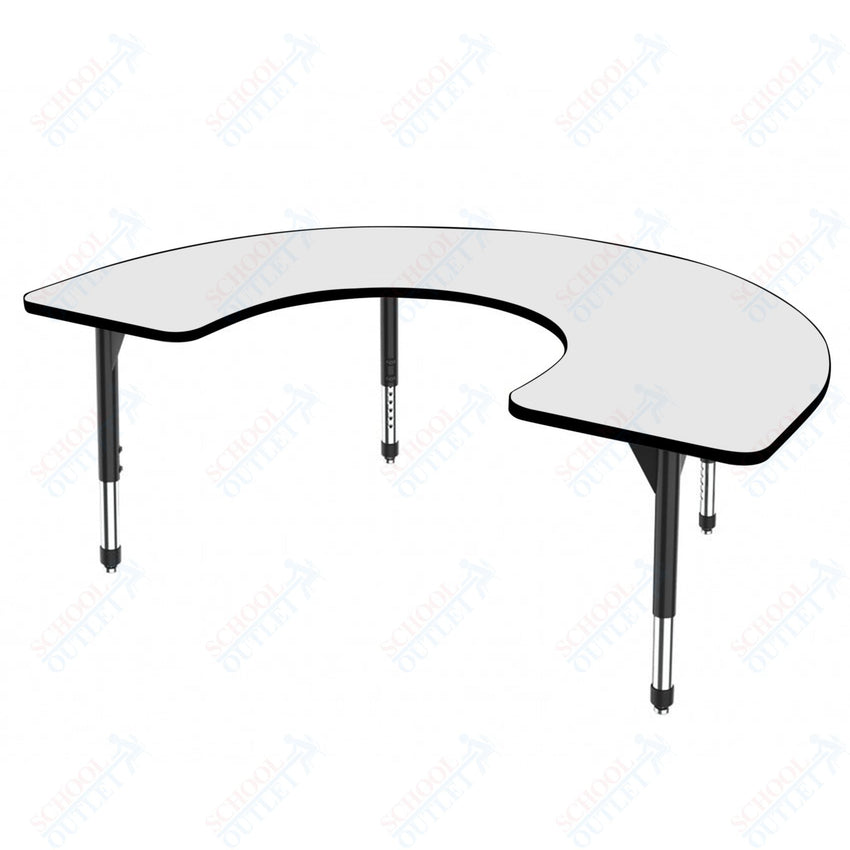Marco Premier Series Horseshoe Stand - Up Table w/ Dry Erase Top 60" x 66" Adj Height 32" - 42" (43 - 2270 - DA) - SchoolOutlet