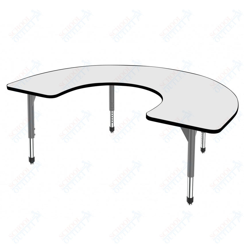 Marco Premier Series Horseshoe Stand - Up Table w/ Dry Erase Top 60" x 66" Adj Height 32" - 42" (43 - 2270 - DA) - SchoolOutlet