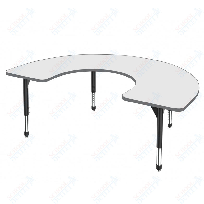 Marco Premier Series Horseshoe Stand - Up Table w/ Dry Erase Top 60" x 66" Adj Height 32" - 42" (43 - 2270 - DA) - SchoolOutlet