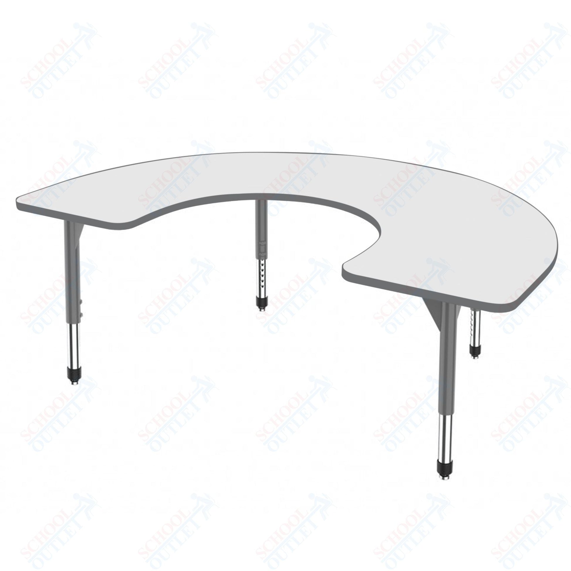 Marco Premier Series Horseshoe Stand - Up Table w/ Dry Erase Top 60" x 66" Adj Height 32" - 42" (43 - 2270 - DA) - SchoolOutlet