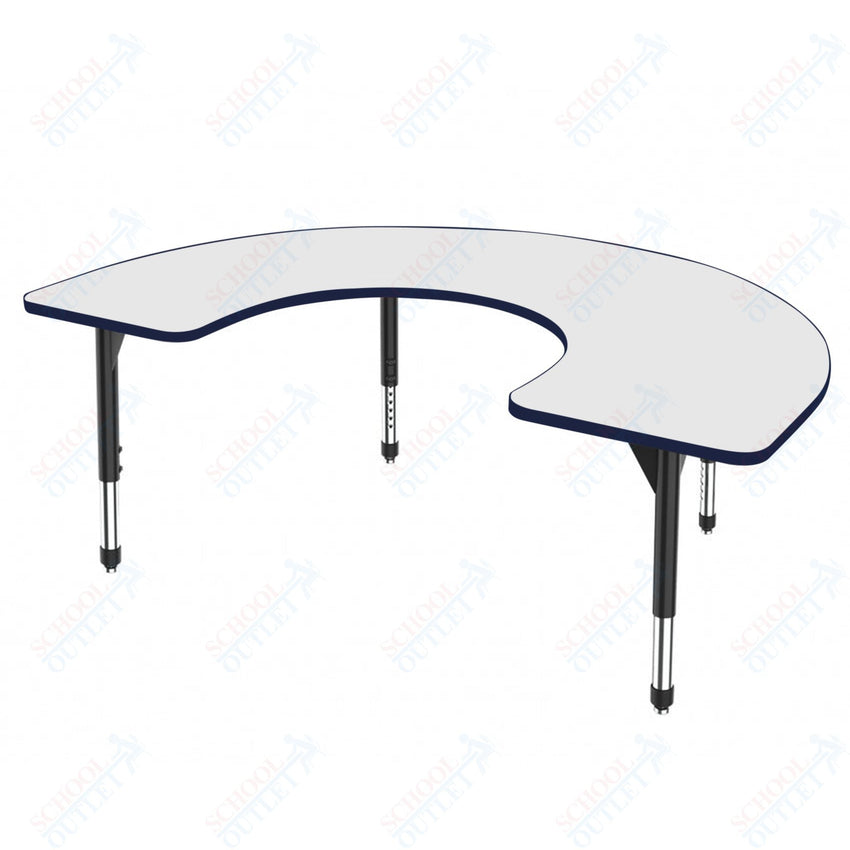 Marco Premier Series Horseshoe Stand - Up Table w/ Dry Erase Top 60" x 66" Adj Height 32" - 42" (43 - 2270 - DA) - SchoolOutlet
