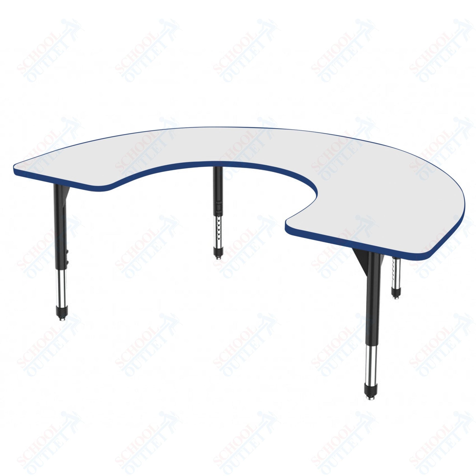 Marco Premier Series Horseshoe Stand - Up Table w/ Dry Erase Top 60" x 66" Adj Height 32" - 42" (43 - 2270 - DA) - SchoolOutlet