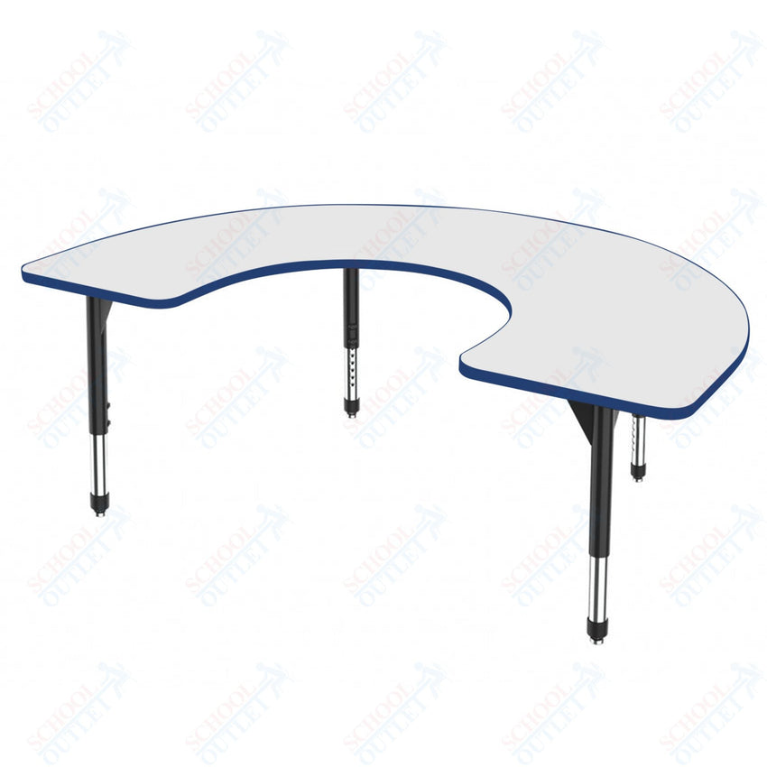 Marco Premier Series Horseshoe Stand - Up Table w/ Dry Erase Top 60" x 66" Adj Height 32" - 42" (43 - 2270 - DA) - SchoolOutlet