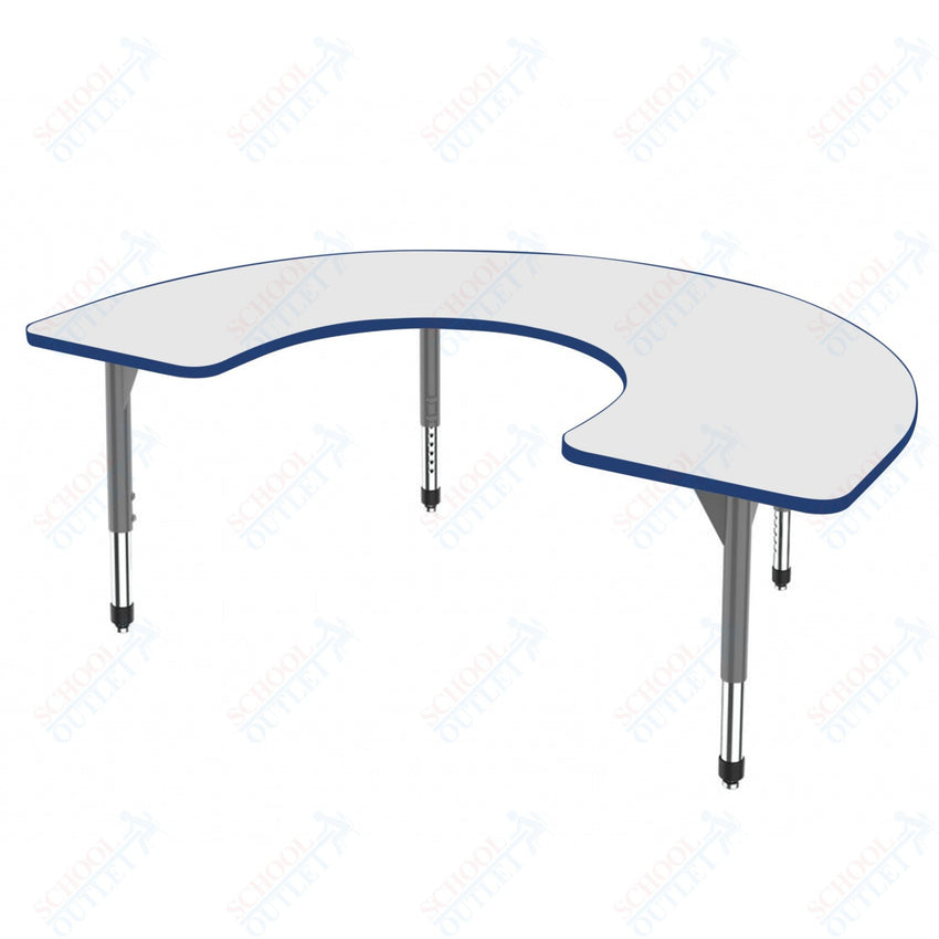 Marco Premier Series Horseshoe Stand - Up Table w/ Dry Erase Top 60" x 66" Adj Height 32" - 42" (43 - 2270 - DA) - SchoolOutlet