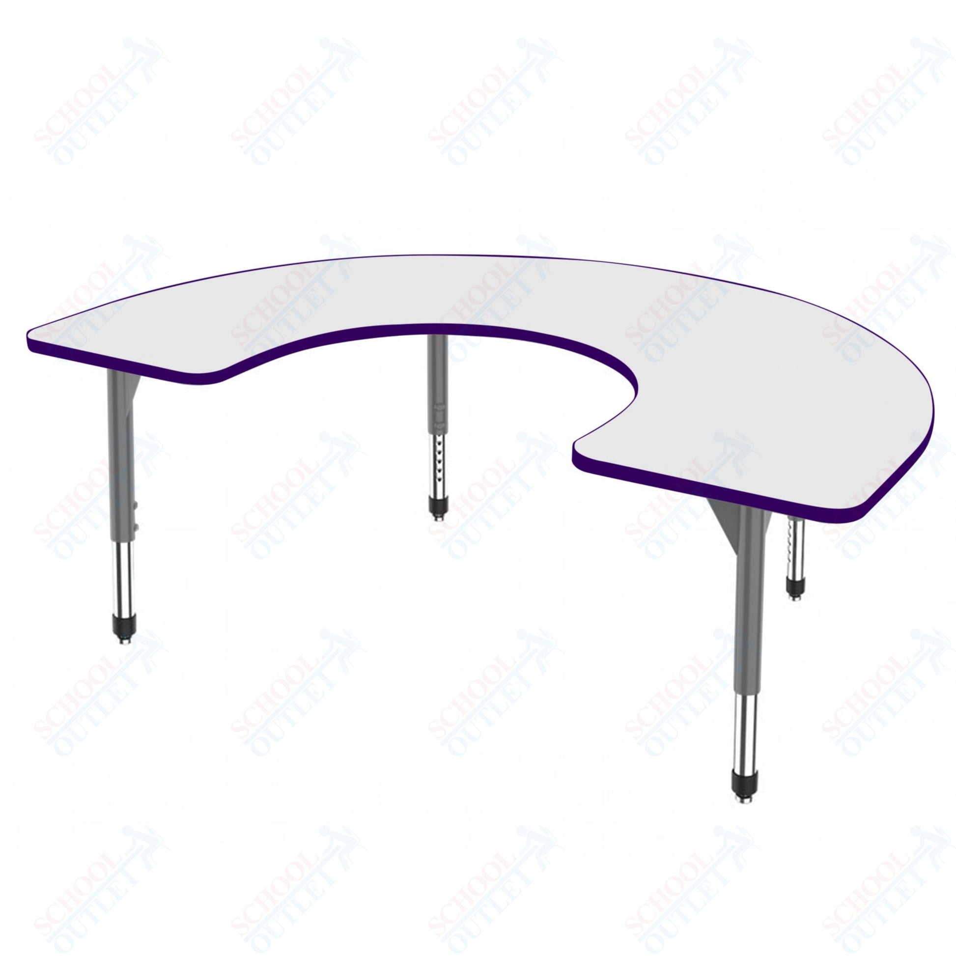 Marco Premier Series Horseshoe Stand - Up Table w/ Dry Erase Top 60" x 66" Adj Height 32" - 42" (43 - 2270 - DA) - SchoolOutlet