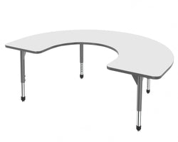 Marco Premier Series Horseshoe Activity Table w/ Dry Erase Top 60" x 66" Adj Height 21"-31" (43-2270-DB)