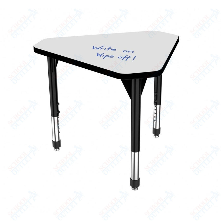 Marco Premier Series Gem Collaborative Desk w/ Dry Erase HPL Top 29.75" x 33.5" Adjustable Height 21" - 31" (43 - 2271 - DB) - SchoolOutlet