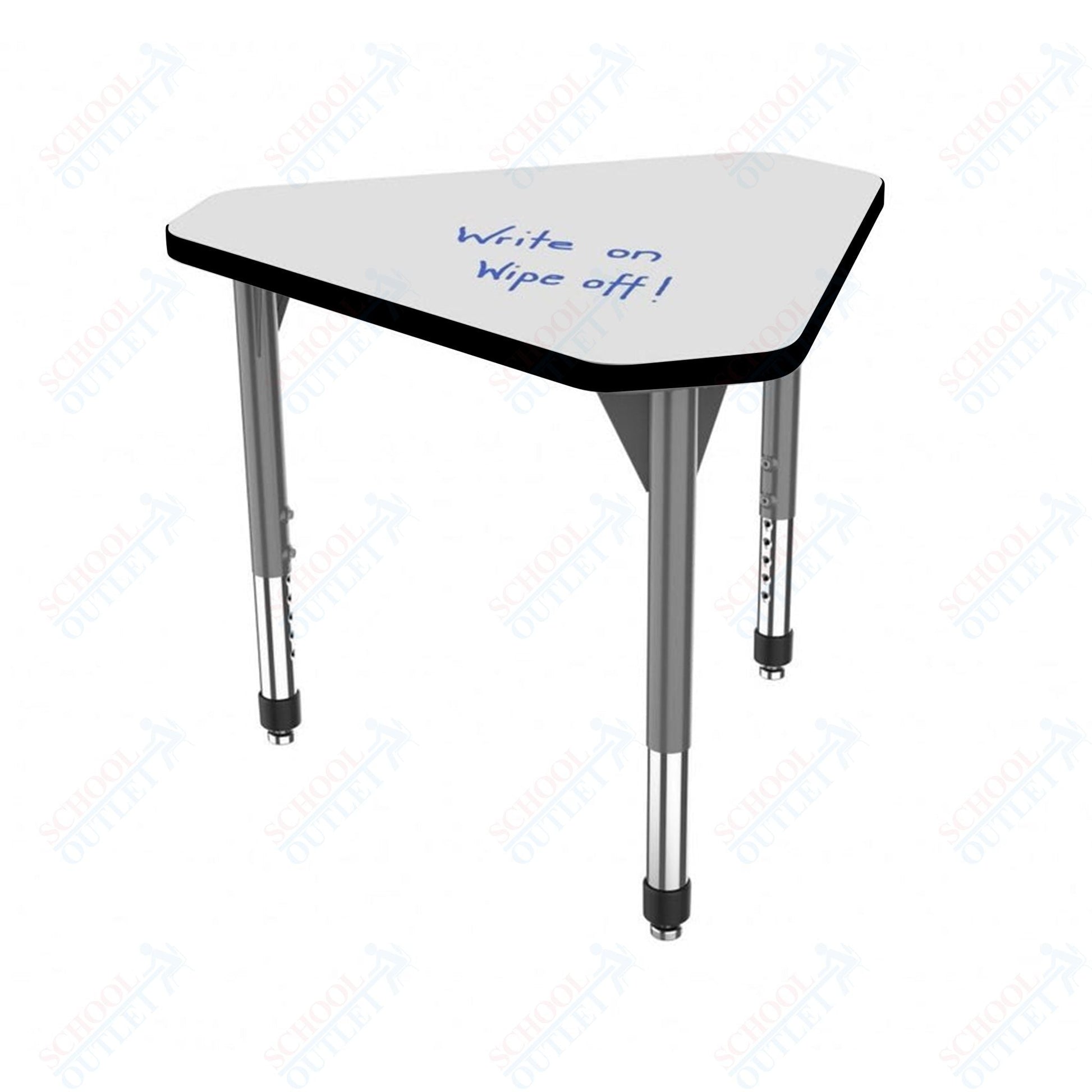 Marco Premier Series Gem Collaborative Desk w/ Dry Erase HPL Top 29.75" x 33.5" Adjustable Height 21" - 31" (43 - 2271 - DB) - SchoolOutlet