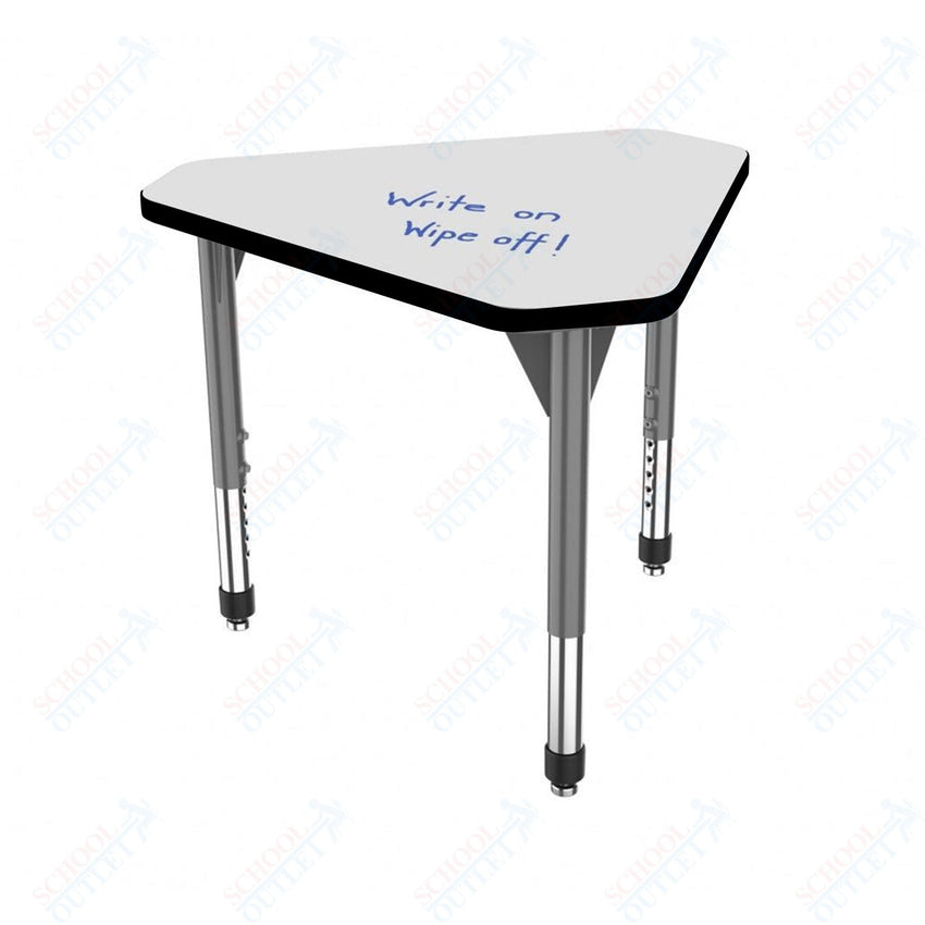 Marco Premier Series Gem Collaborative Desk w/ Dry Erase HPL Top 29.75" x 33.5" Adjustable Height 21" - 31" (43 - 2271 - DB) - SchoolOutlet