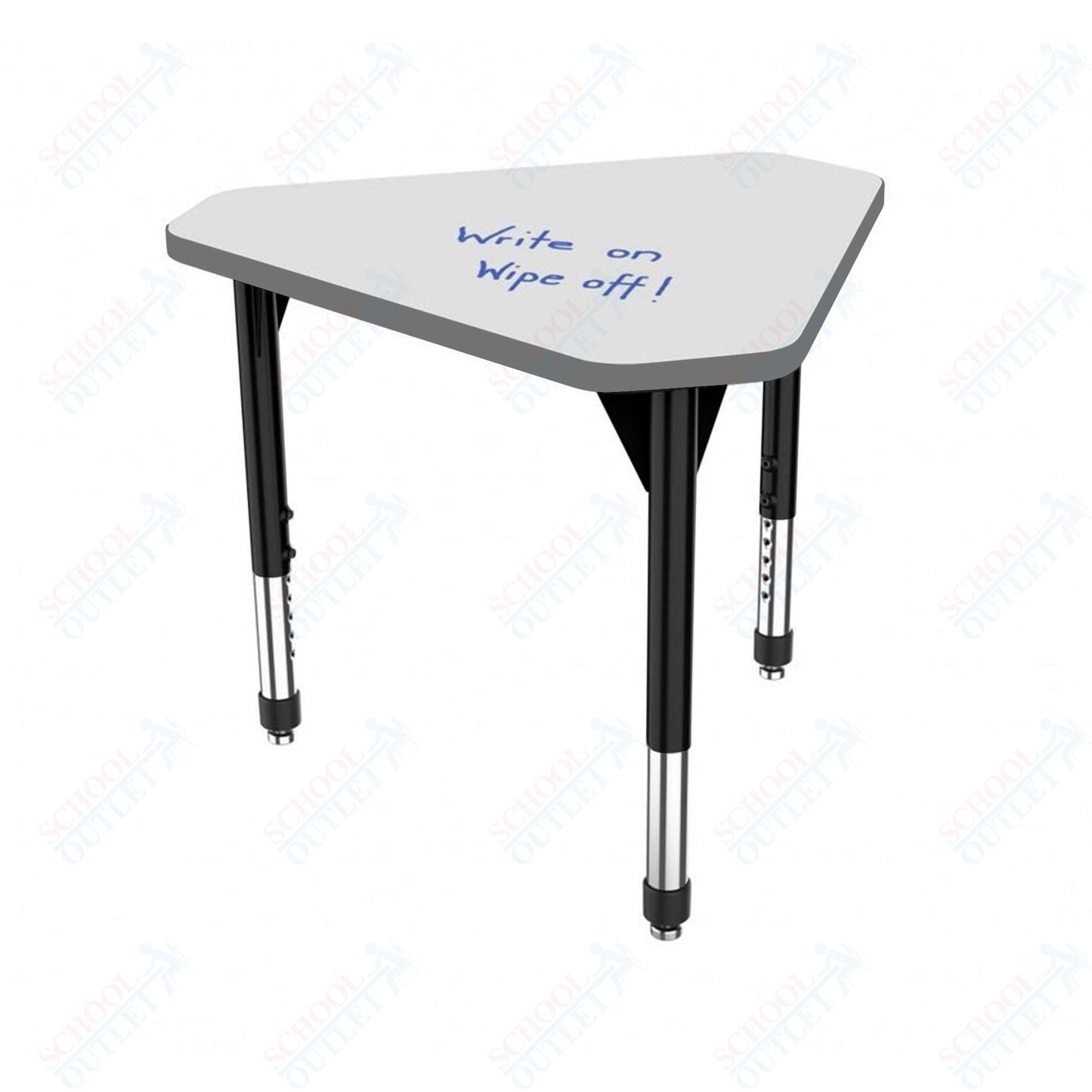 Marco Premier Series Gem Collaborative Desk w/ Dry Erase HPL Top 29.75" x 33.5" Adjustable Height 21" - 31" (43 - 2271 - DB) - SchoolOutlet