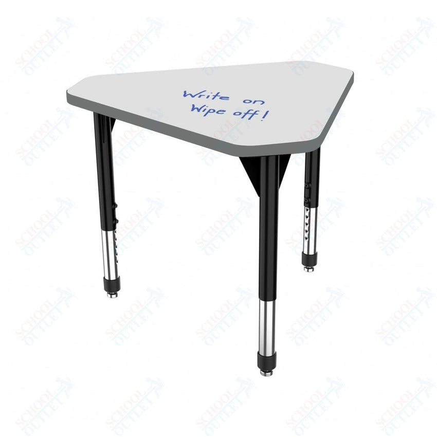 Marco Premier Series Gem Collaborative Desk w/ Dry Erase HPL Top 29.75" x 33.5" Adjustable Height 21" - 31" (43 - 2271 - DB) - SchoolOutlet
