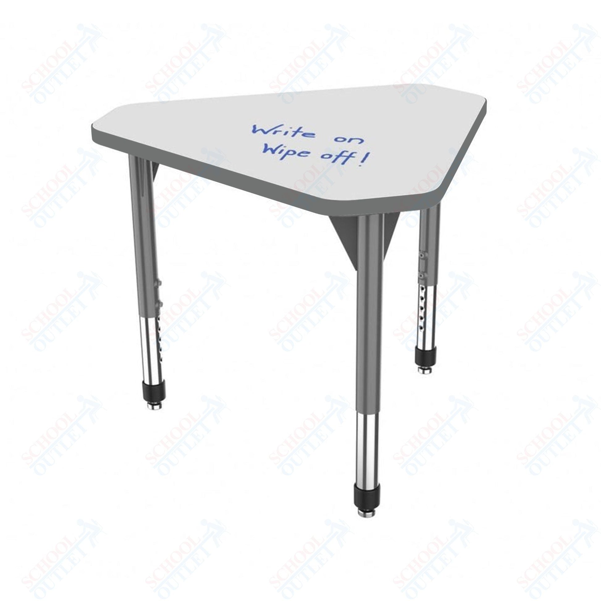 Marco Premier Series Gem Collaborative Desk w/ Dry Erase HPL Top 29.75" x 33.5" Adjustable Height 21" - 31" (43 - 2271 - DB) - SchoolOutlet
