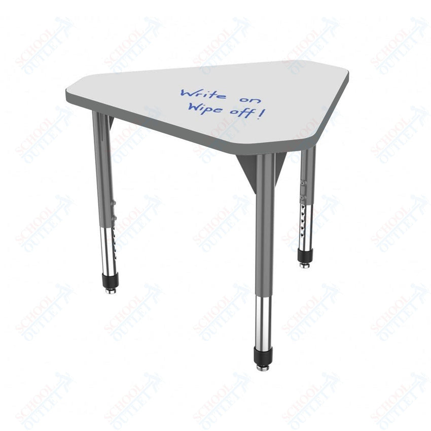 Marco Premier Series Gem Collaborative Desk w/ Dry Erase HPL Top 29.75" x 33.5" Adjustable Height 21" - 31" (43 - 2271 - DB) - SchoolOutlet