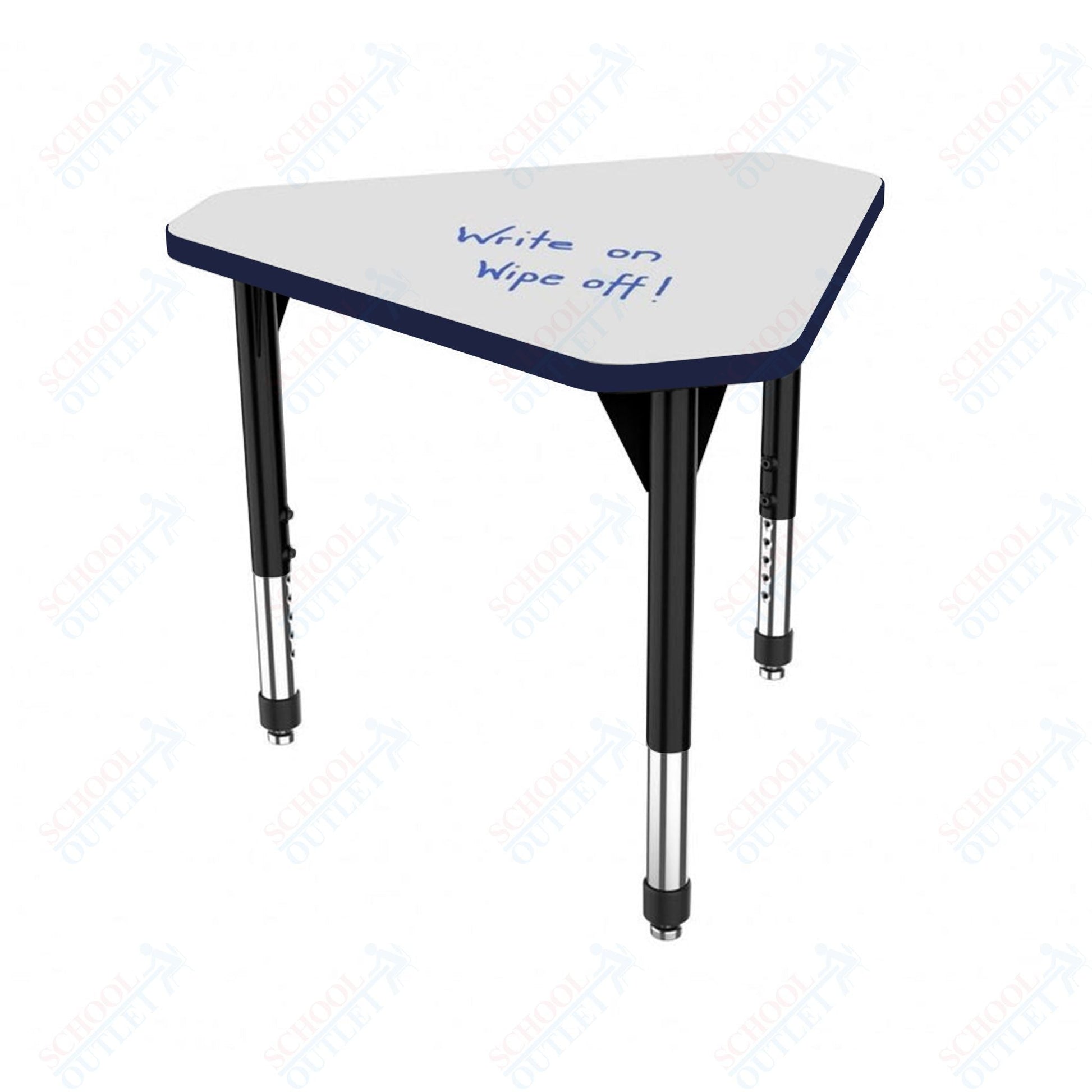 Marco Premier Series Gem Collaborative Desk w/ Dry Erase HPL Top 29.75" x 33.5" Adjustable Height 21" - 31" (43 - 2271 - DB) - SchoolOutlet