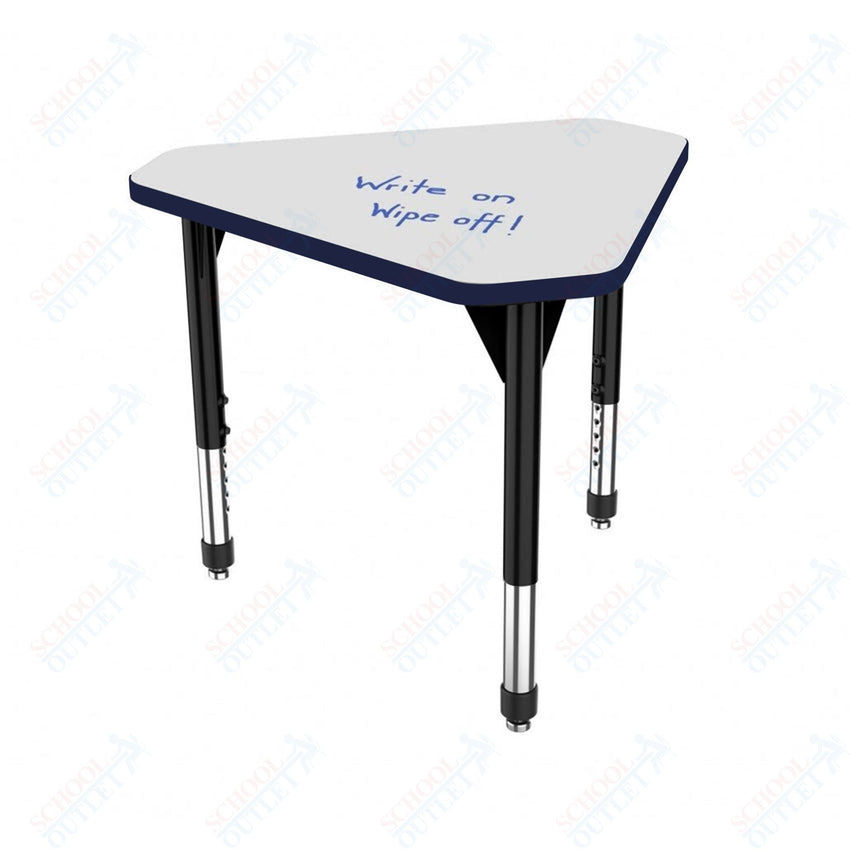 Marco Premier Series Gem Collaborative Desk w/ Dry Erase HPL Top 29.75" x 33.5" Adjustable Height 21" - 31" (43 - 2271 - DB) - SchoolOutlet