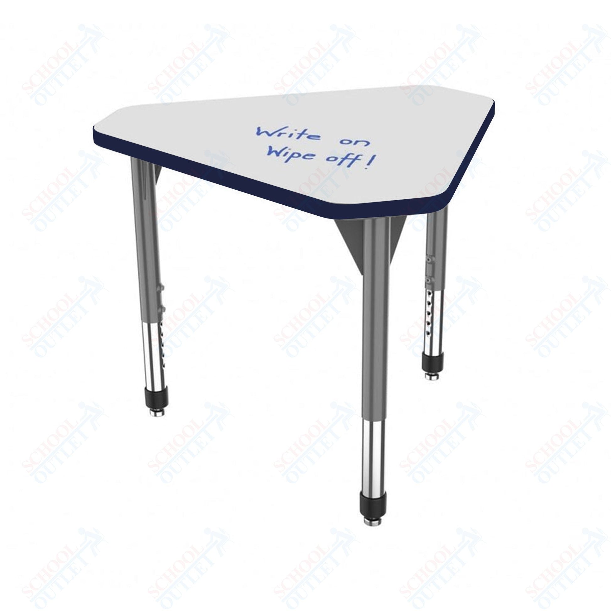 Marco Premier Series Gem Collaborative Desk w/ Dry Erase HPL Top 29.75" x 33.5" Adjustable Height 21" - 31" (43 - 2271 - DB) - SchoolOutlet