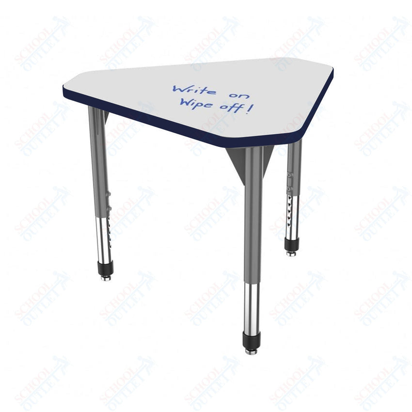 Marco Premier Series Gem Collaborative Desk w/ Dry Erase HPL Top 29.75" x 33.5" Adjustable Height 21" - 31" (43 - 2271 - DB) - SchoolOutlet