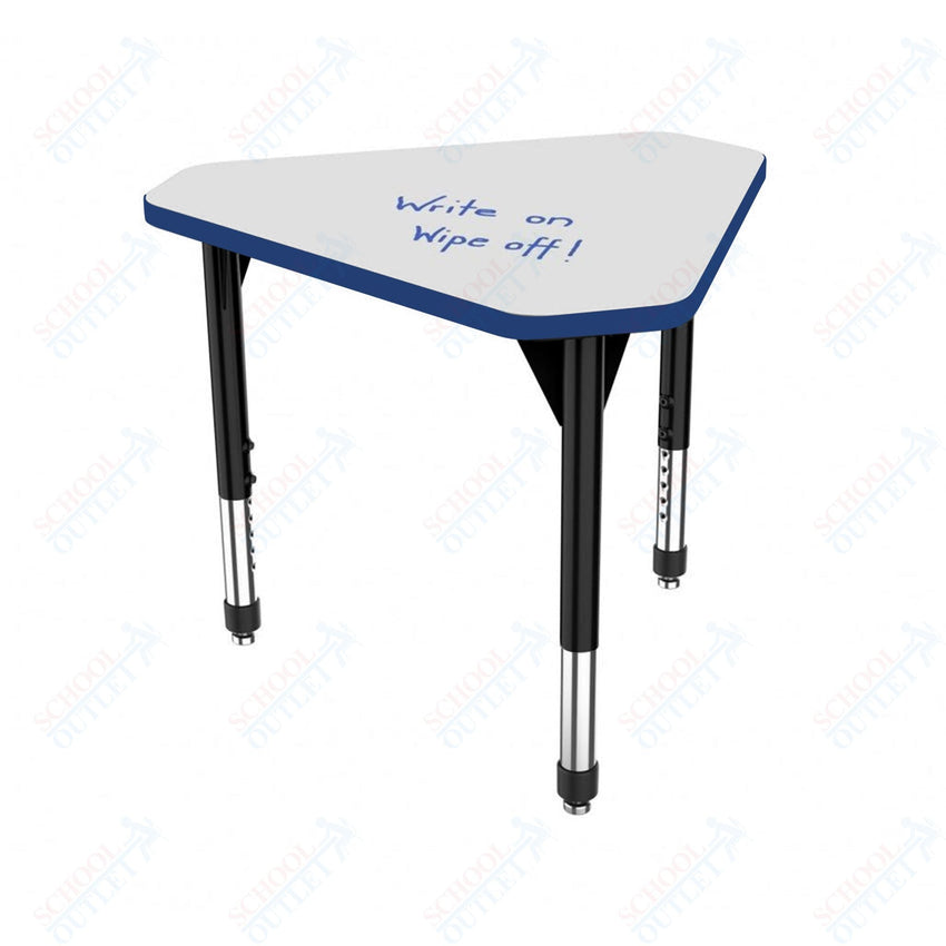 Marco Premier Series Gem Collaborative Desk w/ Dry Erase HPL Top 29.75" x 33.5" Adjustable Height 21" - 31" (43 - 2271 - DB) - SchoolOutlet