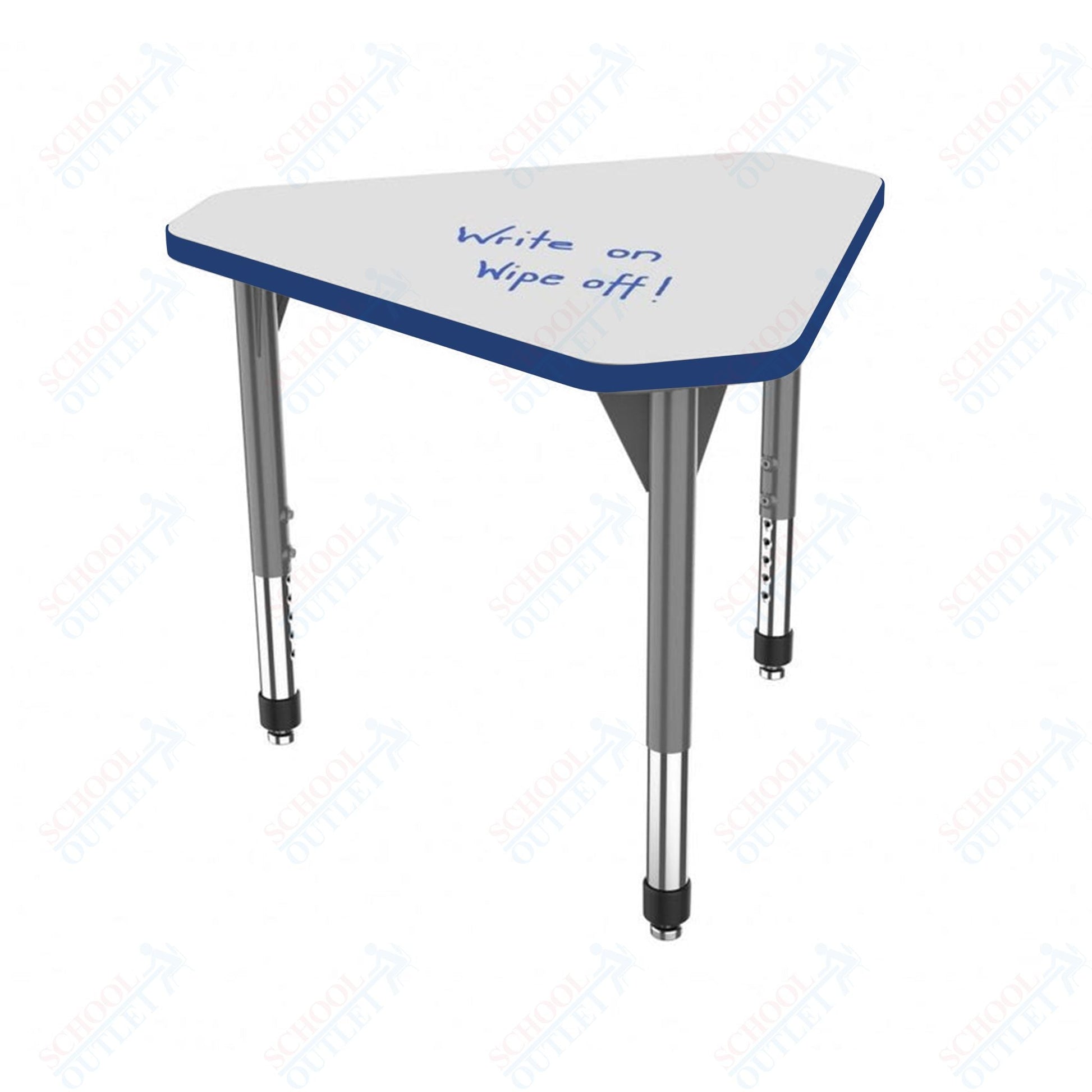 Marco Premier Series Gem Collaborative Desk w/ Dry Erase HPL Top 29.75" x 33.5" Adjustable Height 21" - 31" (43 - 2271 - DB) - SchoolOutlet
