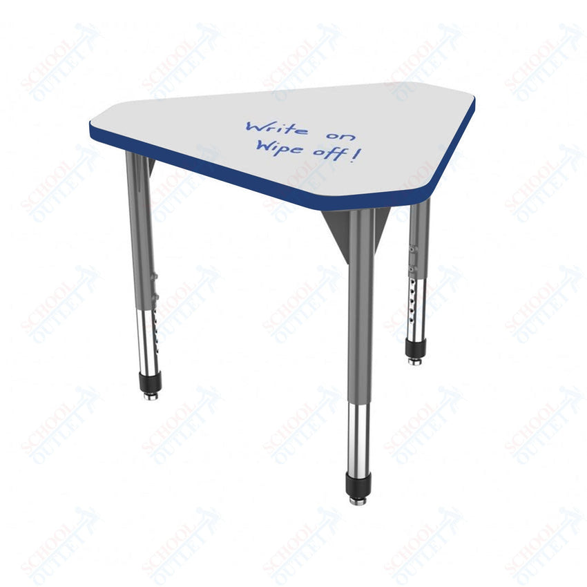 Marco Premier Series Gem Collaborative Desk w/ Dry Erase HPL Top 29.75" x 33.5" Adjustable Height 21" - 31" (43 - 2271 - DB) - SchoolOutlet