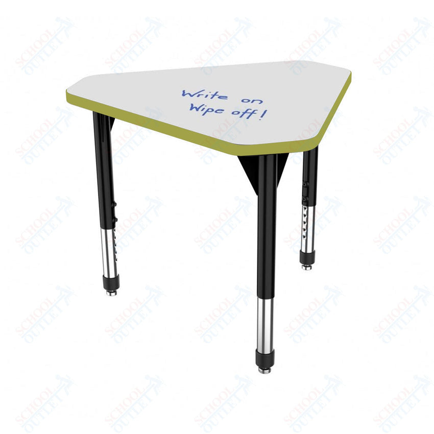 Marco Premier Series Gem Collaborative Desk w/ Dry Erase HPL Top 29.75" x 33.5" Adjustable Height 21" - 31" (43 - 2271 - DB) - SchoolOutlet