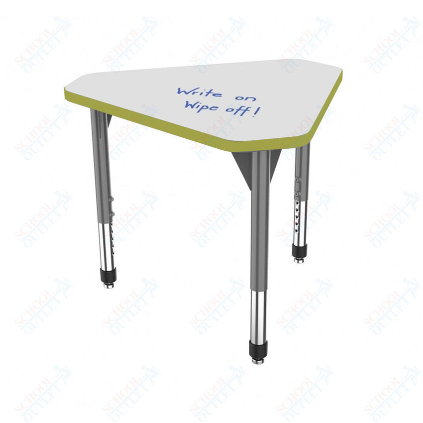 Marco Premier Series Gem Collaborative Desk w/ Dry Erase HPL Top 29.75" x 33.5" Adjustable Height 21" - 31" (43 - 2271 - DB) - SchoolOutlet