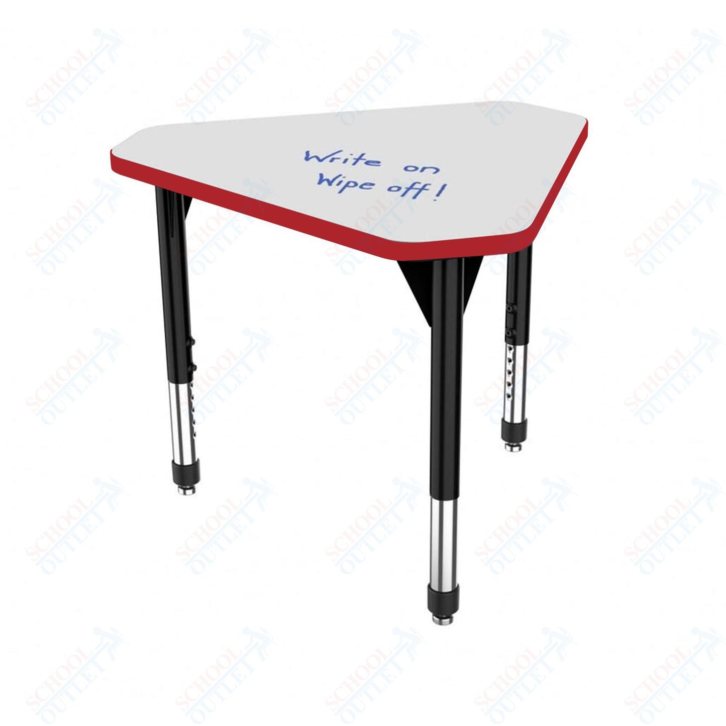Marco Premier Series Gem Collaborative Desk w/ Dry Erase HPL Top 29.75" x 33.5" Adjustable Height 21" - 31" (43 - 2271 - DB) - SchoolOutlet