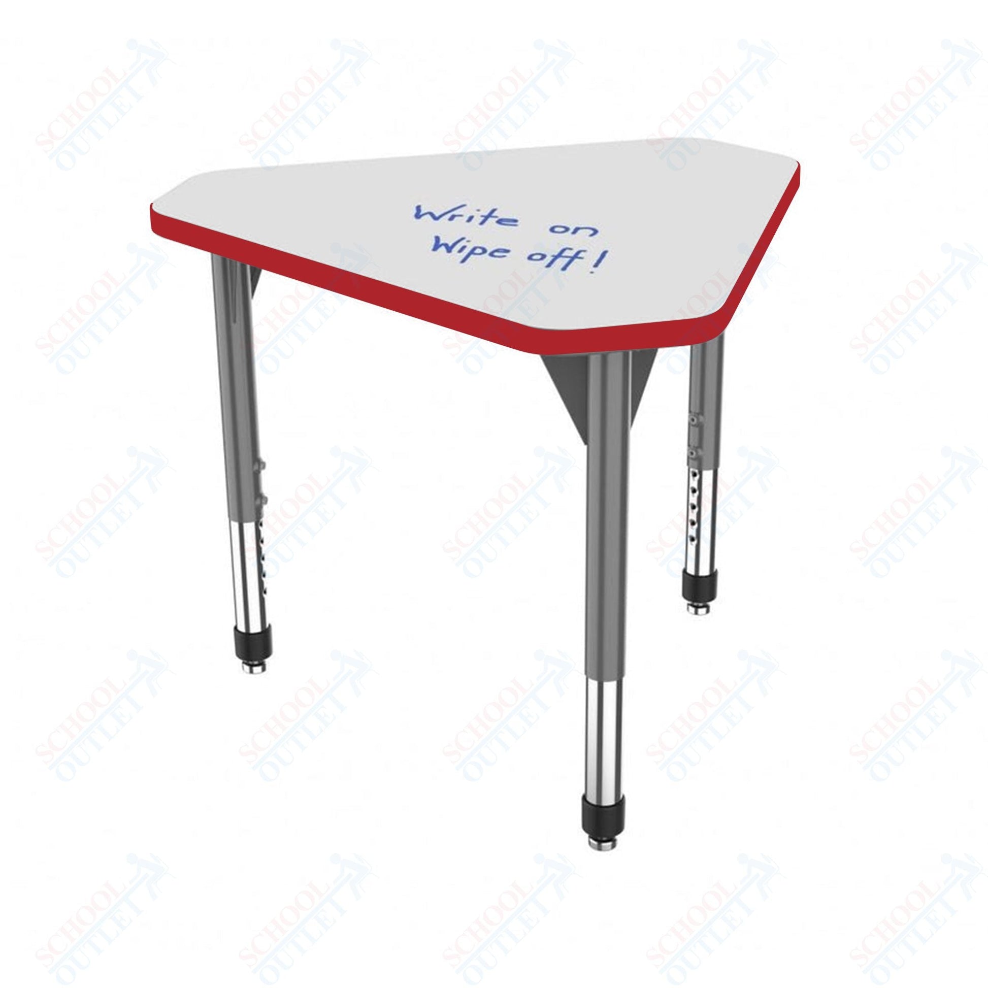 Marco Premier Series Gem Collaborative Desk w/ Dry Erase HPL Top 29.75" x 33.5" Adjustable Height 21" - 31" (43 - 2271 - DB) - SchoolOutlet