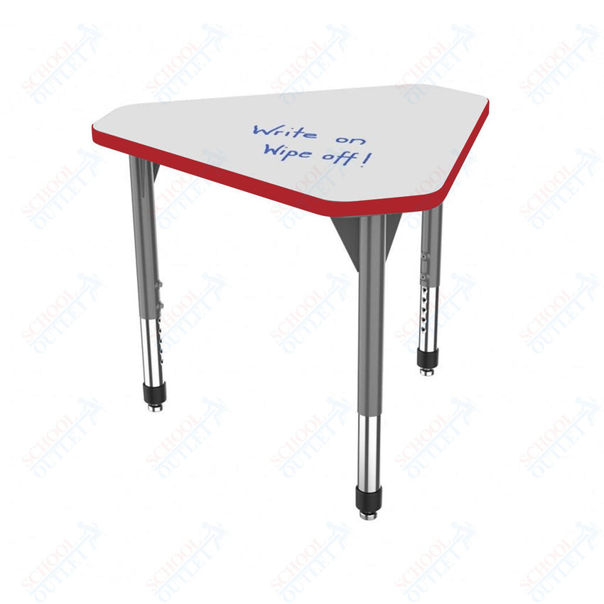 Marco Premier Series Gem Collaborative Desk w/ Dry Erase HPL Top 29.75" x 33.5" Adjustable Height 21" - 31" (43 - 2271 - DB) - SchoolOutlet