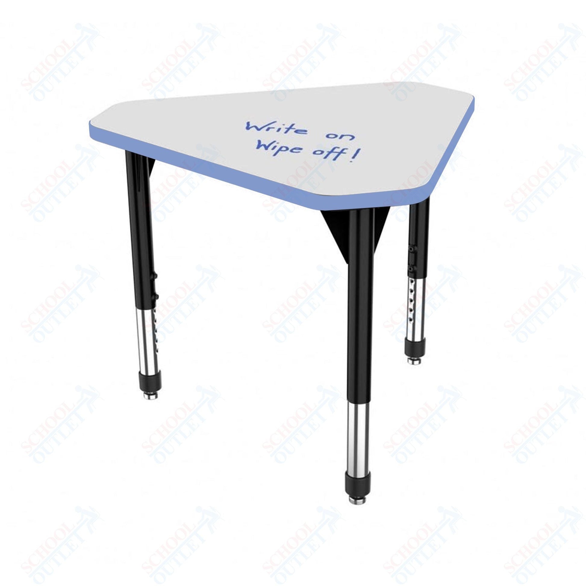 Marco Premier Series Gem Collaborative Desk w/ Dry Erase HPL Top 29.75" x 33.5" Adjustable Height 21" - 31" (43 - 2271 - DB) - SchoolOutlet