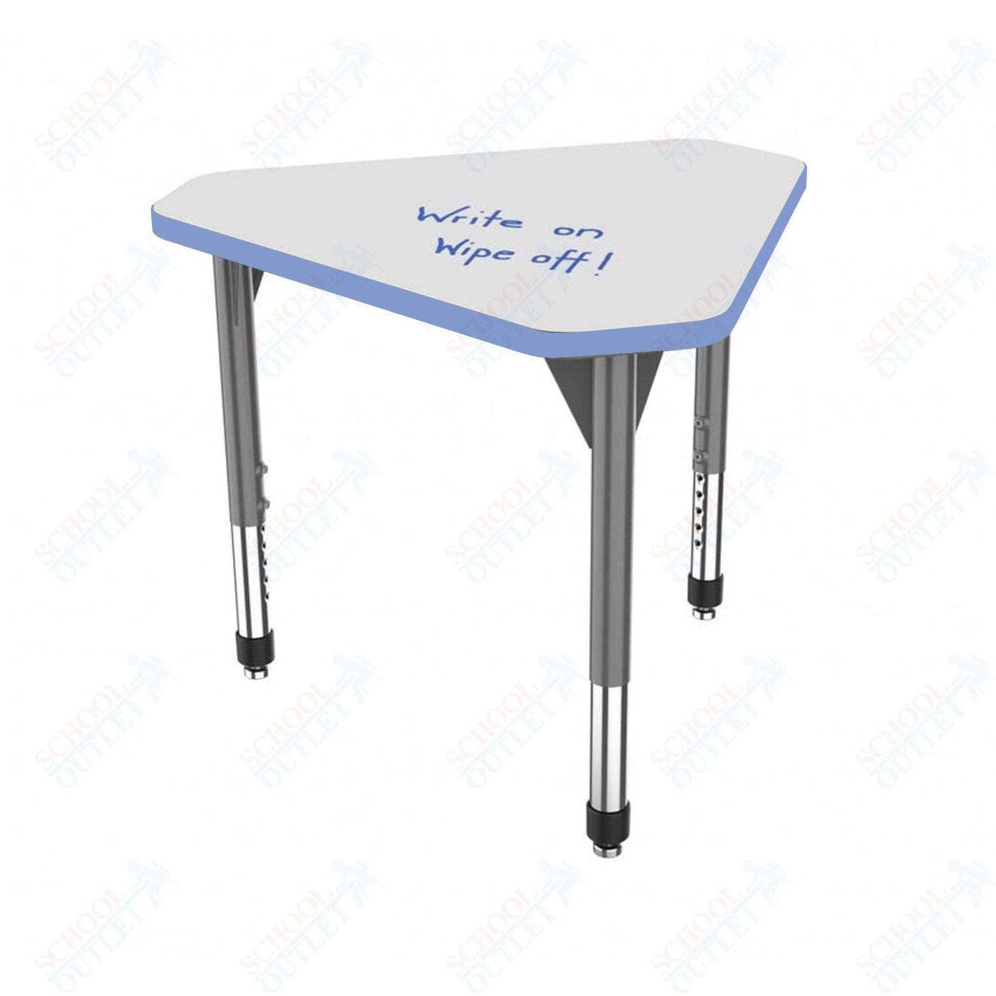 Marco Premier Series Gem Collaborative Desk w/ Dry Erase HPL Top 29.75" x 33.5" Adjustable Height 21" - 31" (43 - 2271 - DB) - SchoolOutlet