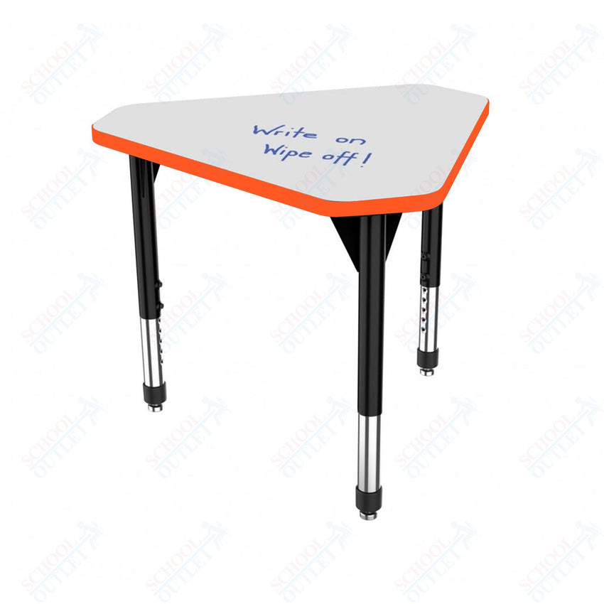 Marco Premier Series Gem Collaborative Desk w/ Dry Erase HPL Top 29.75" x 33.5" Adjustable Height 21" - 31" (43 - 2271 - DB) - SchoolOutlet