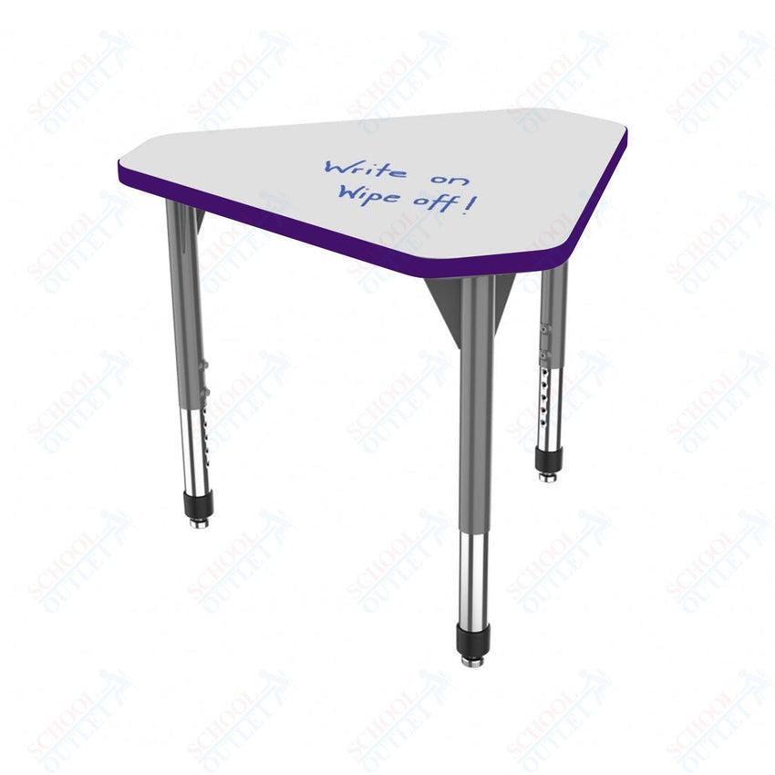 Marco Premier Series Gem Collaborative Desk w/ Dry Erase HPL Top 29.75" x 33.5" Adjustable Height 21" - 31" (43 - 2271 - DB) - SchoolOutlet