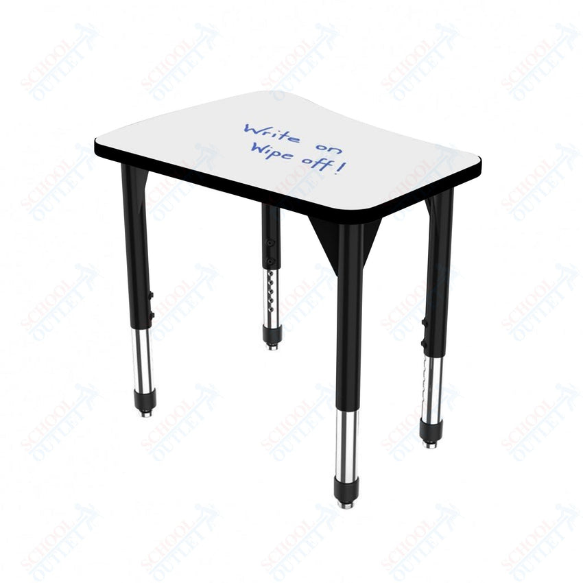 Marco Premier Series Flare Collaborative Desk w/ Dry Erase HPL Top 30" x 24" Adjustable Height 21" - 31" (43 - 2274 - DB) - SchoolOutlet