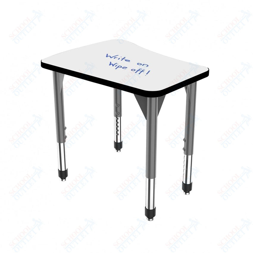 Marco Premier Series Flare Collaborative Desk w/ Dry Erase HPL Top 30" x 24" Adjustable Height 21" - 31" (43 - 2274 - DB) - SchoolOutlet