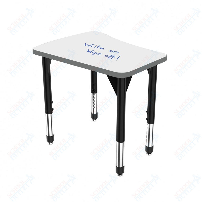Marco Premier Series Flare Collaborative Desk w/ Dry Erase HPL Top 30" x 24" Adjustable Height 21" - 31" (43 - 2274 - DB) - SchoolOutlet