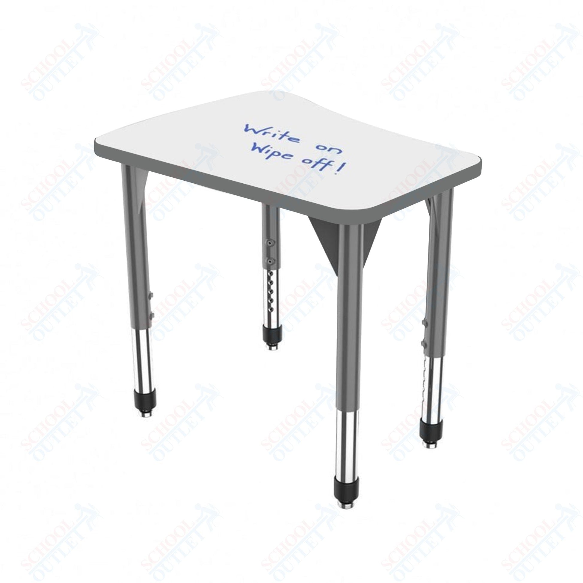 Marco Premier Series Flare Collaborative Desk w/ Dry Erase HPL Top 30" x 24" Adjustable Height 21" - 31" (43 - 2274 - DB) - SchoolOutlet