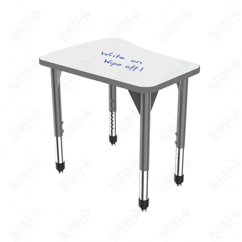 Marco Premier Series Flare Collaborative Desk w/ Dry Erase HPL Top 30" x 24" Adjustable Height 21" - 31" (43 - 2274 - DB) - SchoolOutlet