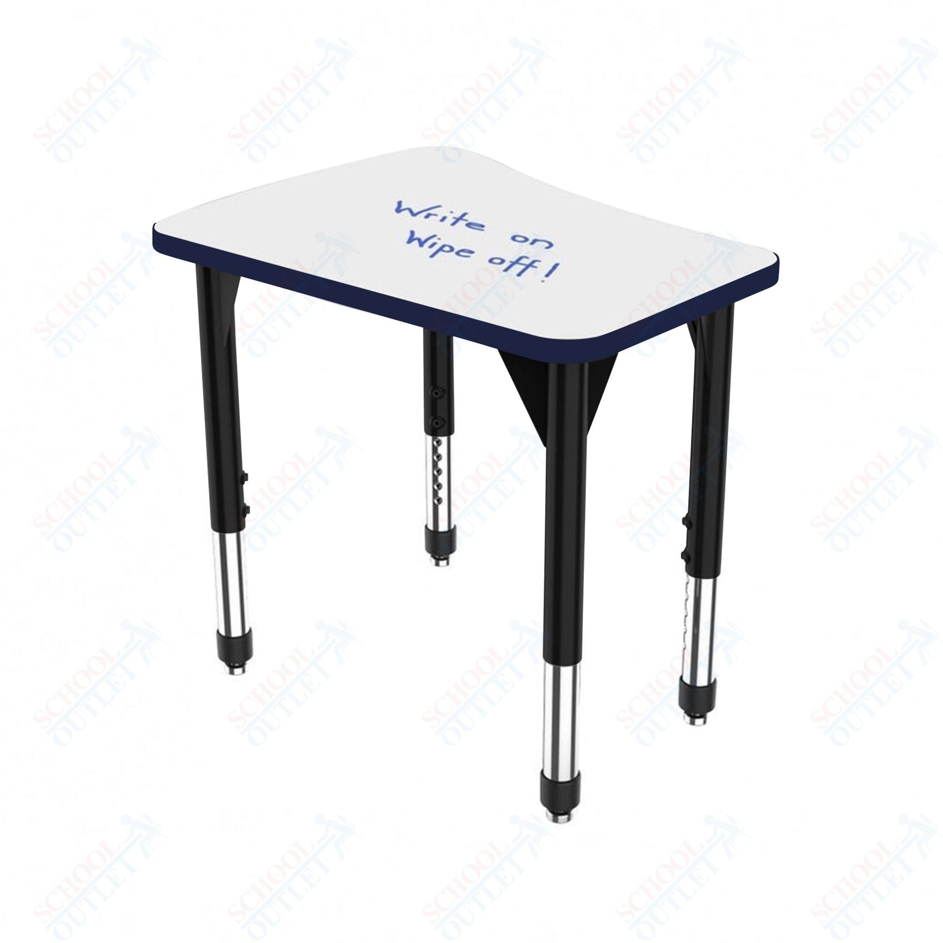 Marco Premier Series Flare Collaborative Desk w/ Dry Erase HPL Top 30" x 24" Adjustable Height 21" - 31" (43 - 2274 - DB) - SchoolOutlet