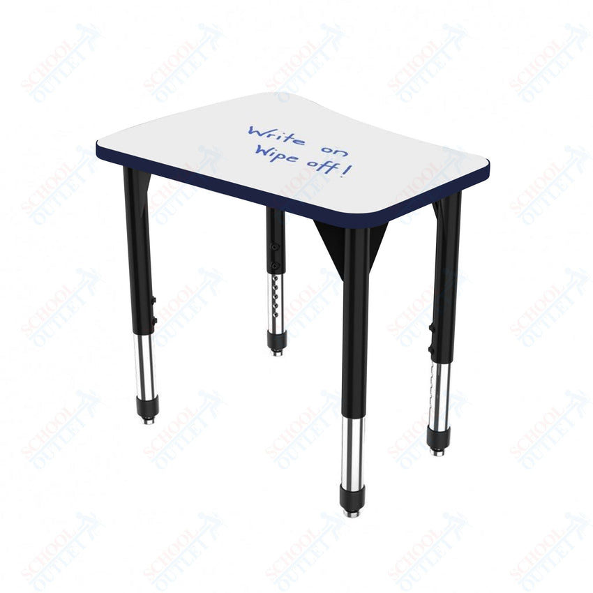 Marco Premier Series Flare Collaborative Desk w/ Dry Erase HPL Top 30" x 24" Adjustable Height 21" - 31" (43 - 2274 - DB) - SchoolOutlet