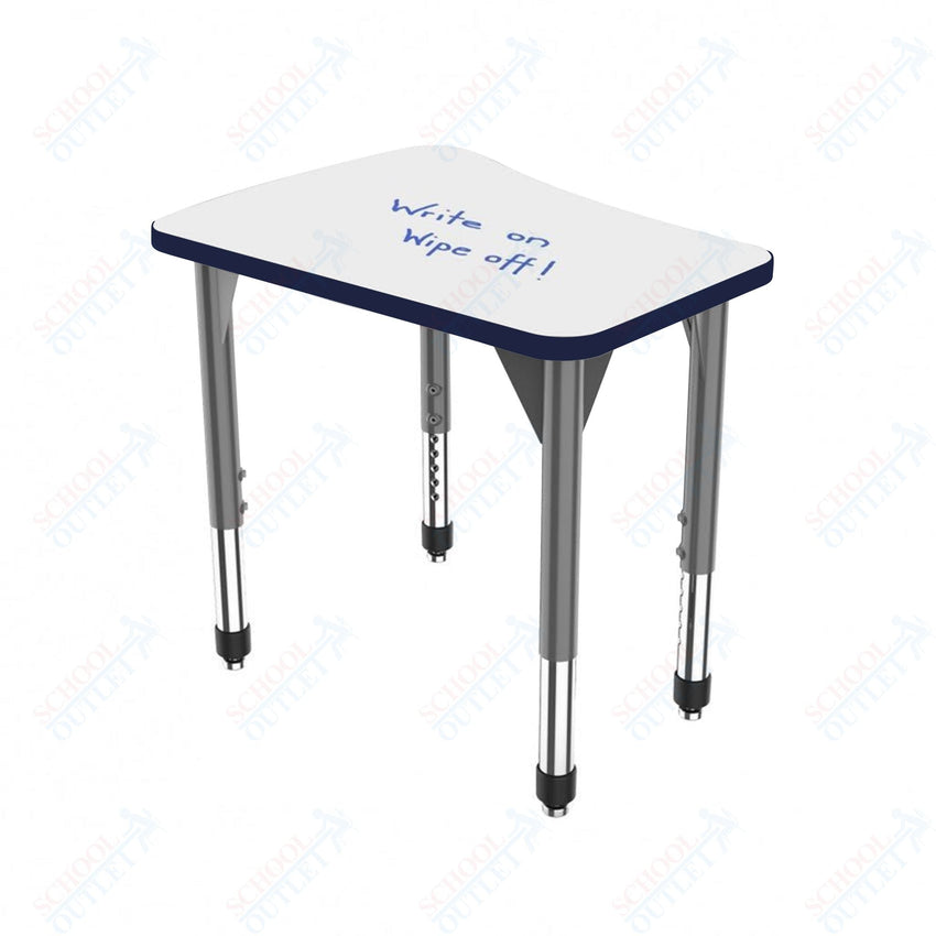 Marco Premier Series Flare Collaborative Desk w/ Dry Erase HPL Top 30" x 24" Adjustable Height 21" - 31" (43 - 2274 - DB) - SchoolOutlet