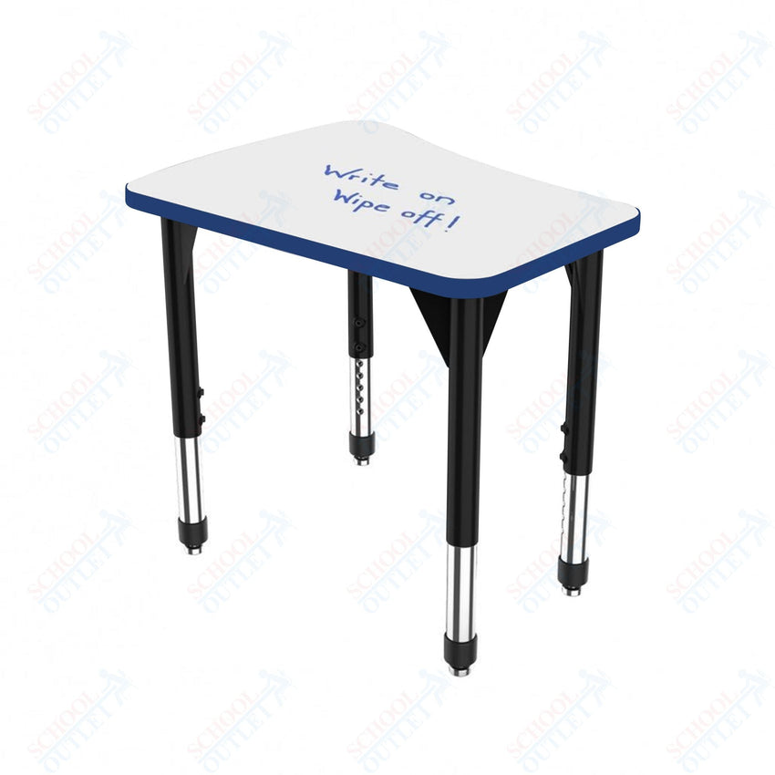 Marco Premier Series Flare Collaborative Desk w/ Dry Erase HPL Top 30" x 24" Adjustable Height 21" - 31" (43 - 2274 - DB) - SchoolOutlet