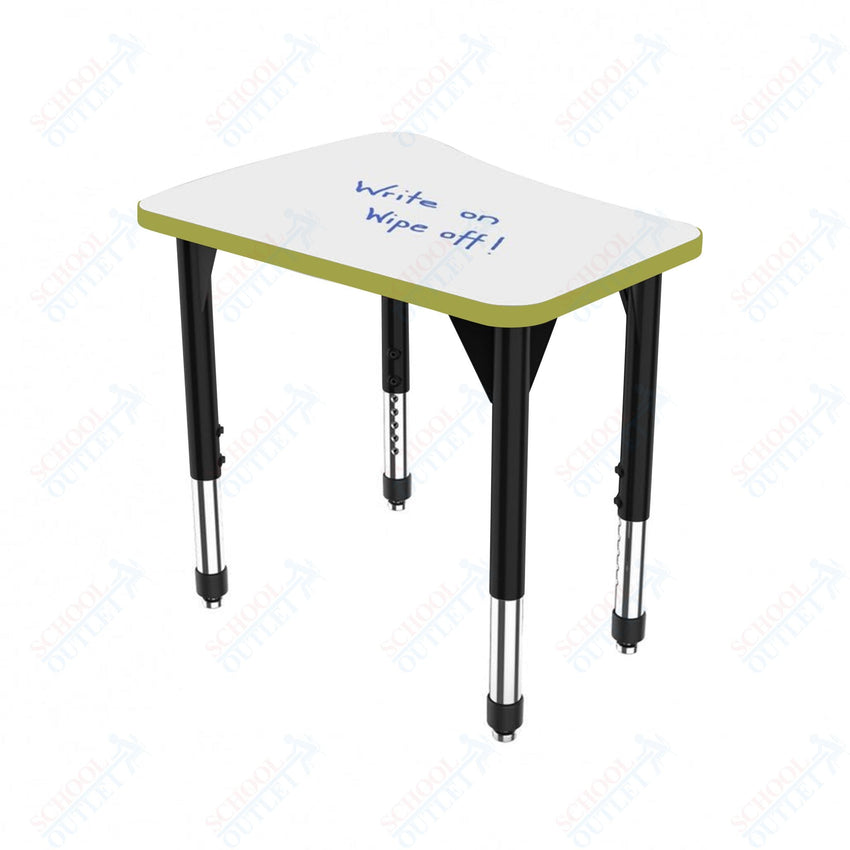 Marco Premier Series Flare Collaborative Desk w/ Dry Erase HPL Top 30" x 24" Adjustable Height 21" - 31" (43 - 2274 - DB) - SchoolOutlet