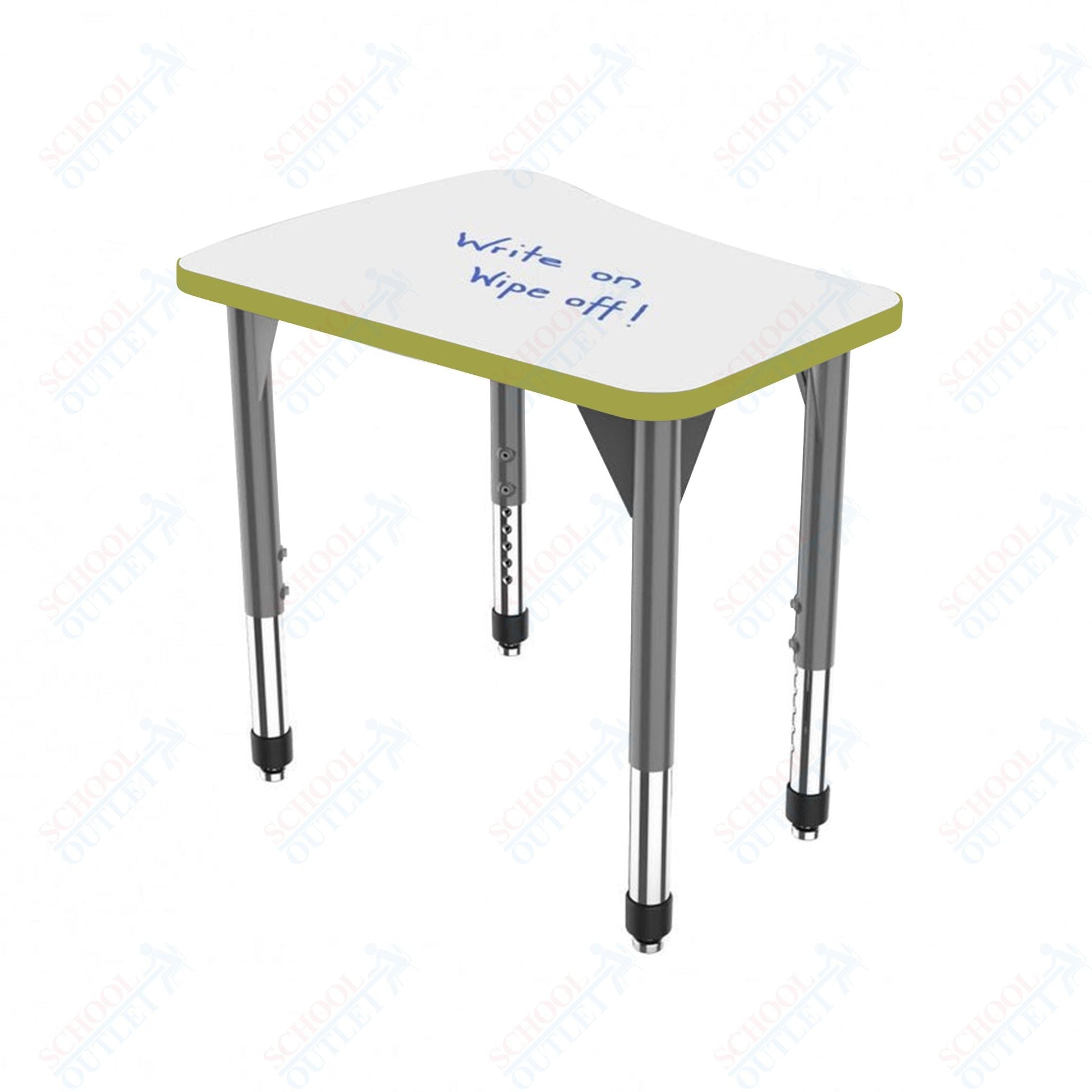 Marco Premier Series Flare Collaborative Desk w/ Dry Erase HPL Top 30" x 24" Adjustable Height 21" - 31" (43 - 2274 - DB) - SchoolOutlet