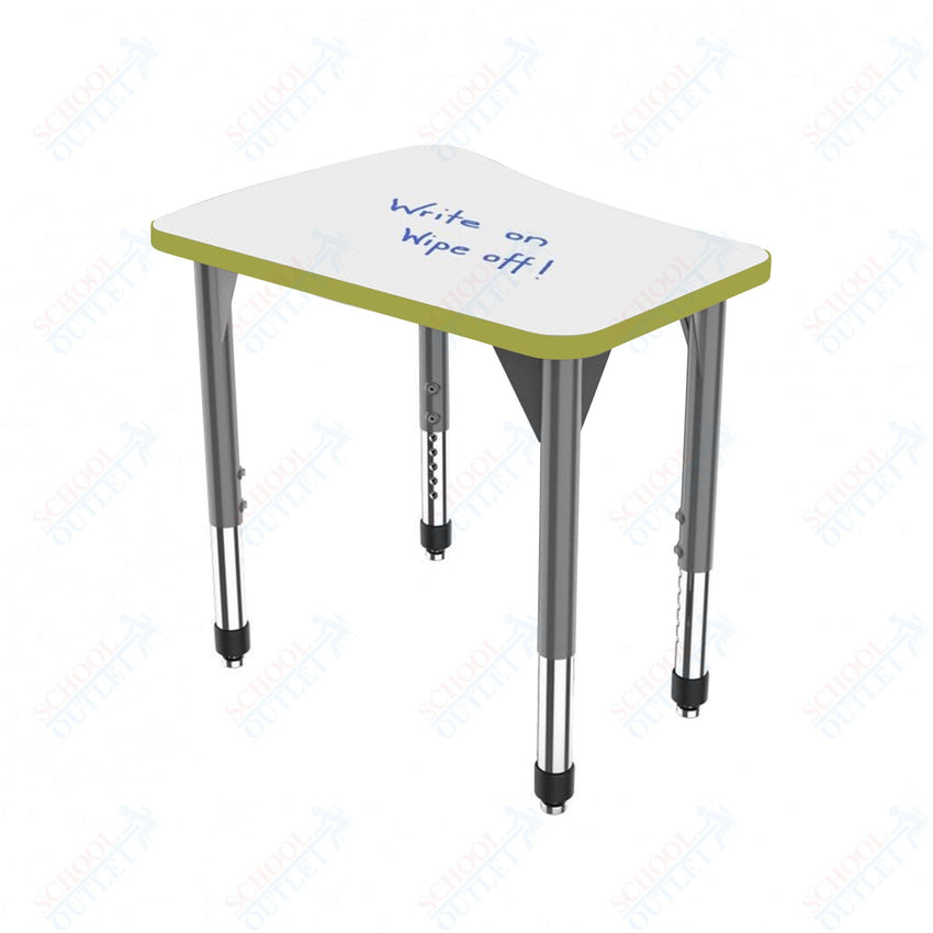 Marco Premier Series Flare Collaborative Desk w/ Dry Erase HPL Top 30" x 24" Adjustable Height 21" - 31" (43 - 2274 - DB) - SchoolOutlet