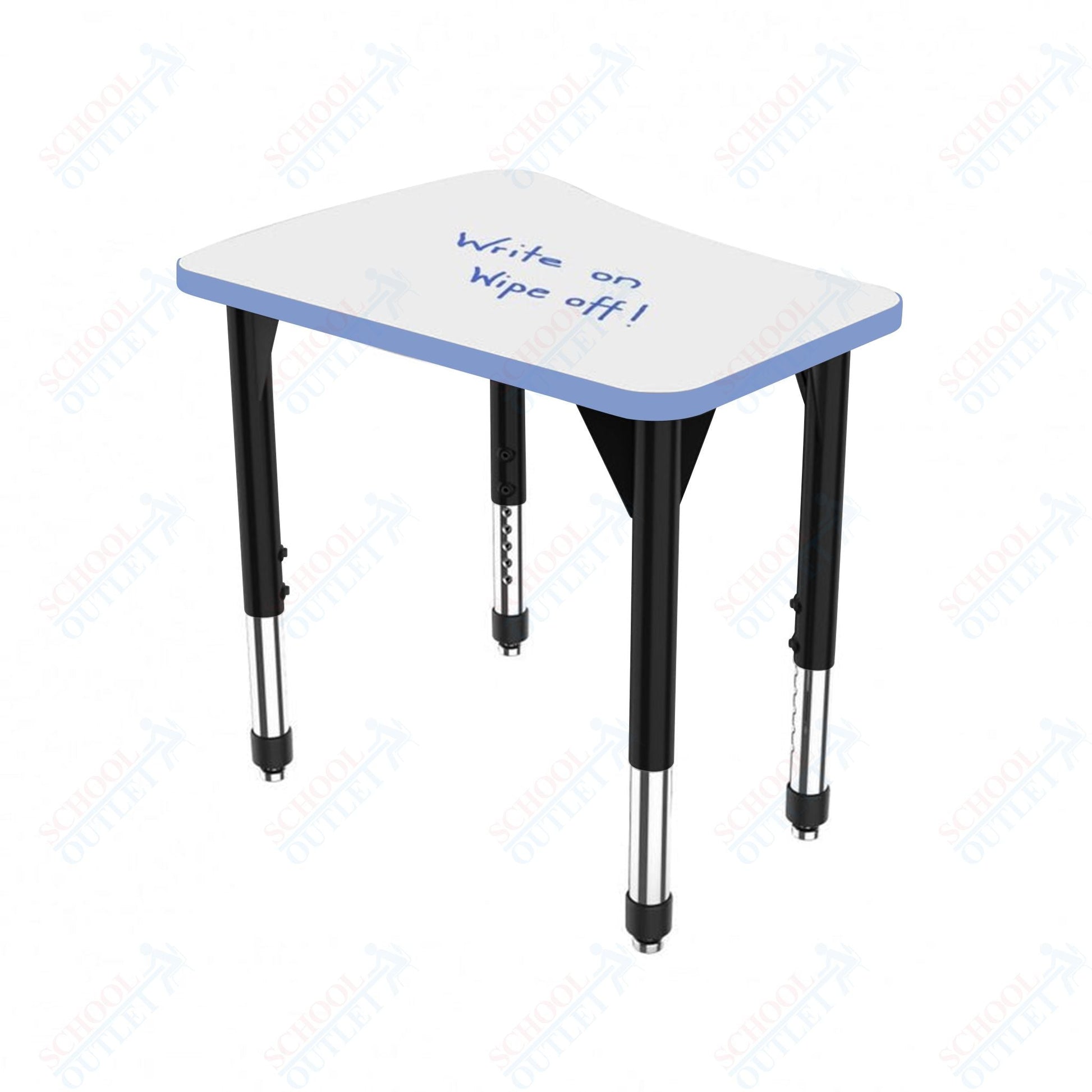 Marco Premier Series Flare Collaborative Desk w/ Dry Erase HPL Top 30" x 24" Adjustable Height 21" - 31" (43 - 2274 - DB) - SchoolOutlet